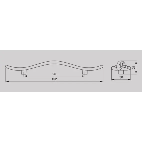 Ручка-скоба FS-181 096 бронза старая (ТЗ) - 2