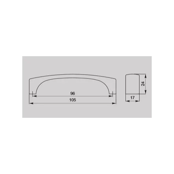 Ручка-скоба FS-037 096 St светлый - 2