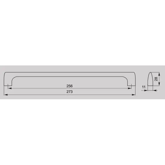 Ручка-скоба FS-079 256 Cr матовый (ТЗ) - 2