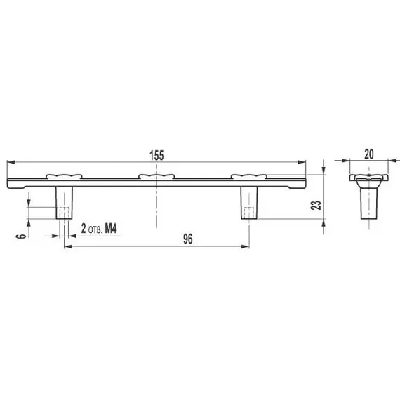 Ручка-скоба FS-133 096 Cr глянцевый - 2