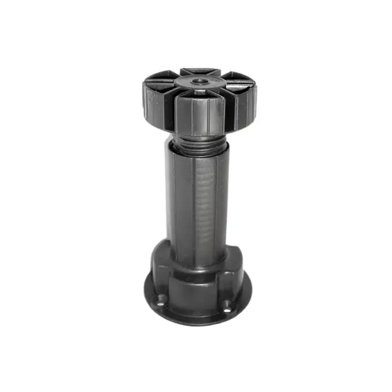 Опора кухонная неразборная регулируемая 100мм, черная арт.ОНЧ100-200