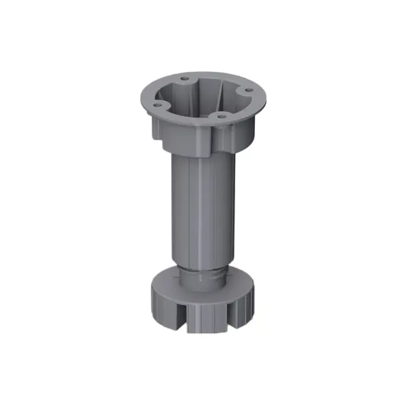 Опора кухонная неразборная регулируемая 100мм под саморезы, черная арт.ОНСЧ100-200