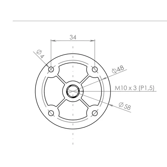 ОНБ100-200(р) Опора кухонная неразборная регулируемая 100мм, белая - 1