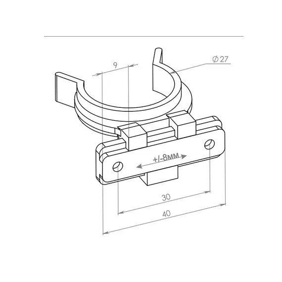 КДЧ-100 Клипса для цоколя из ДСП, черная - 1