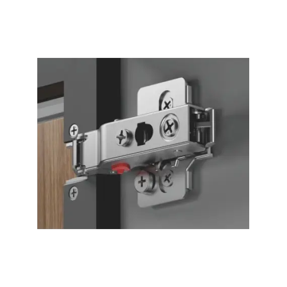 896-0T50-733 Петля 896 с регулировкой доводчика, для алю. профиля, Полунакладная, 28мм, Никель - 1