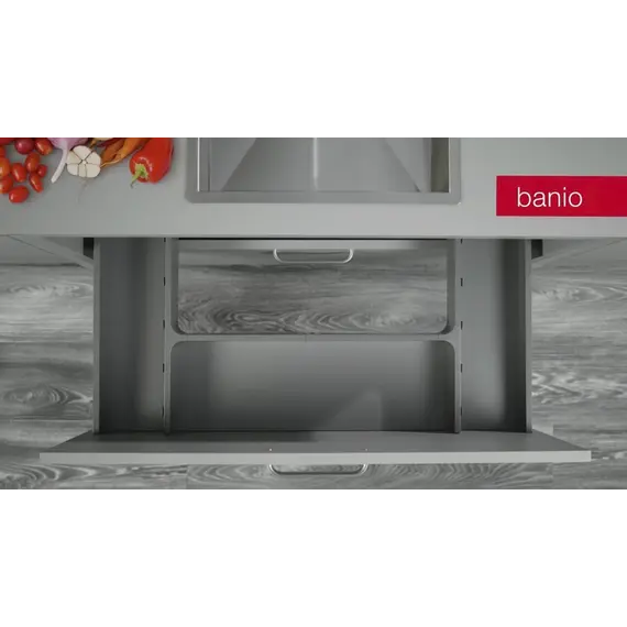 Левый фиксатор рамки для закрывания выреза сифона Banio Ninka, темно-серый арт.5015.11.20181 - 1