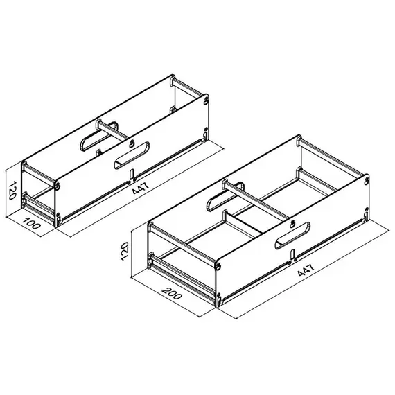 5055.90.10112 Разделитель для ящика 100*447*120 мм FlexBox Ninka - 1