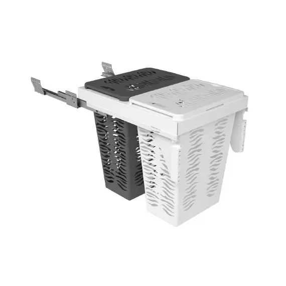 Корзина для белья выдвижная, 60 л (2х30), шкаф 450мм арт.594