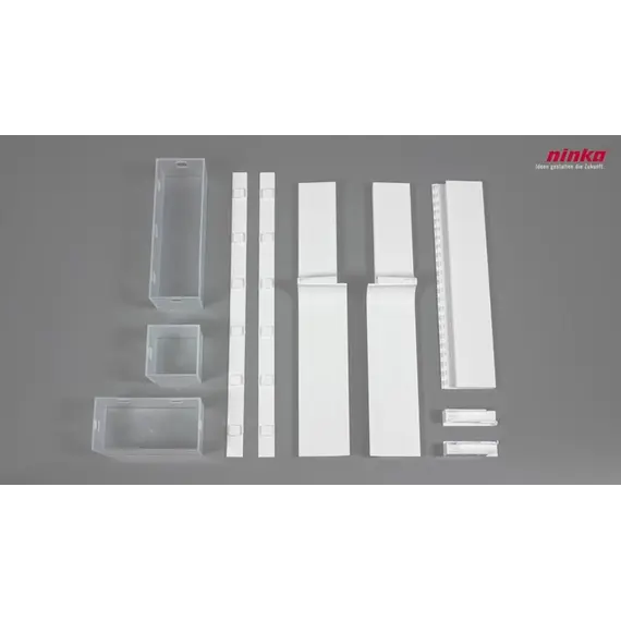 Правый фиксатор рамки для закрывания выреза сифона Banio Ninka, светло-серый арт.5015.12.20171 - 3