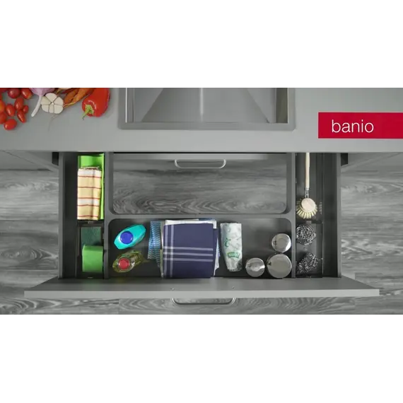 Лоток 251х84 мм Banio Ninka, графит полупрозрачный арт.5018.11.20911 - 1