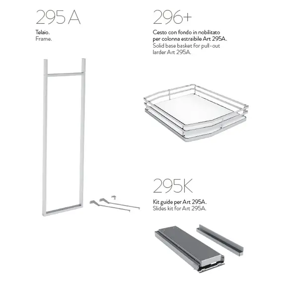 295Plus.onebox.450 Колонна выдвижная (компл), 5 корзин, шкаф 450мм - 2