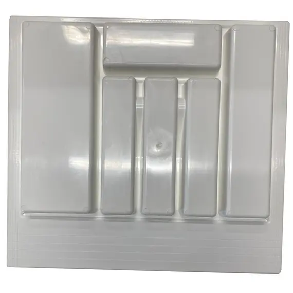 Лоток 600 мм белый, ПС, насечки с обратной стороны (Лоток 600 бел ПС) - 2