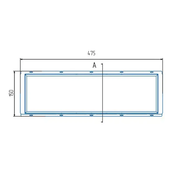 Лоток в ящик 150 мм (1б) 472*150*46, прозрачный - 1