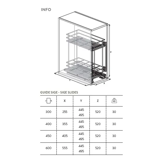 003G.400 Корзина выдвижная, для бутылок, шкаф 400мм - 1