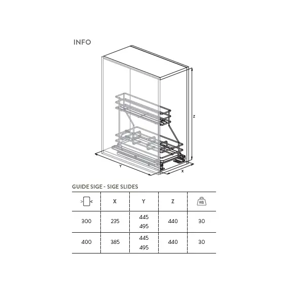 060G.450 Корзина выдвижная для моющих средств, шкаф 450мм - 1