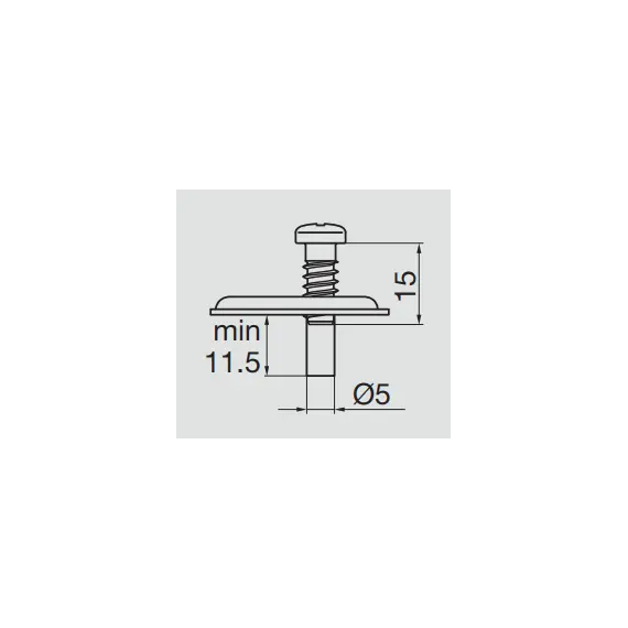 700-0NC2-054-00 Монтажная планка петли T-type F2 мм крест. с винтами 6,3х15 мм - 4