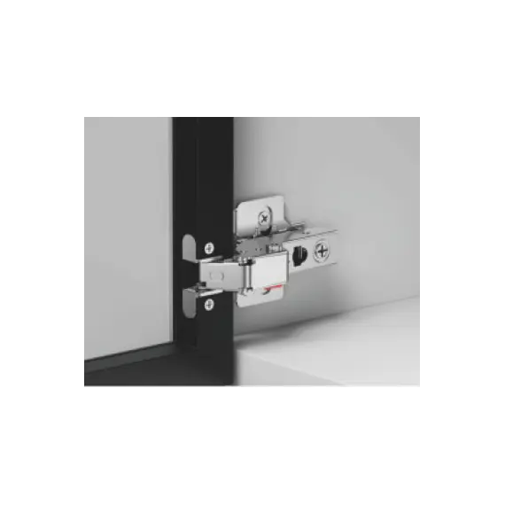 896-0T52-981 Петля 896 с регулировкой доводчика, для алю. профиля, Вкладная, 28мм, Черный