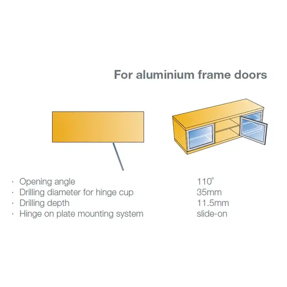 950-0465-050-00 Петля B-Type 110/28/9 мм для алюм. профиля - 6