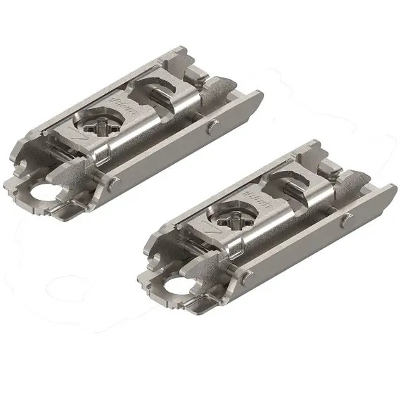 175H3100 Планка Clip ответная, прям., 0 мм, на шурупы, Регулировка по высоте: эксцентрик, 2 шт. в компл, никель