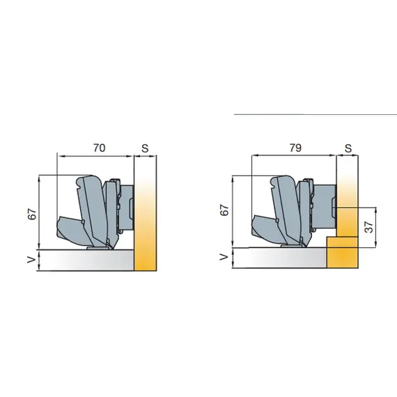 248-0161-050 Петля B-Type 170/48/9 мм - 6