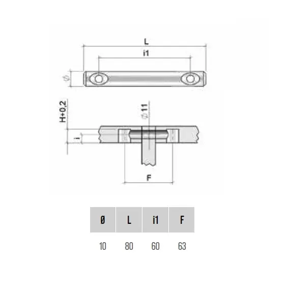 TFD10FZ Дюбель двойной D10x80 мм - 1