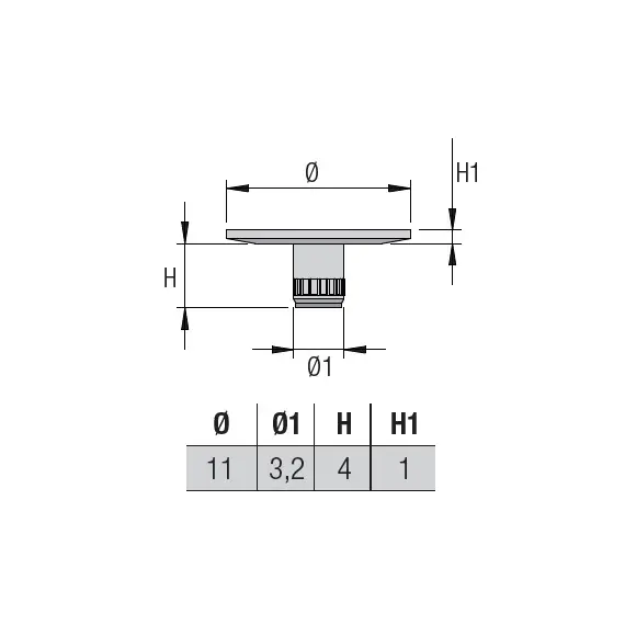 CF17FNL Заглушка D11 мм, никель - 2