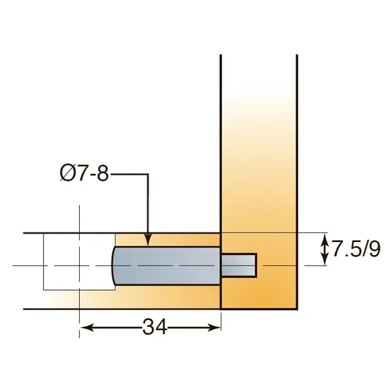 005971-883-001 Шток стяжки конической M6 7х34 - 2