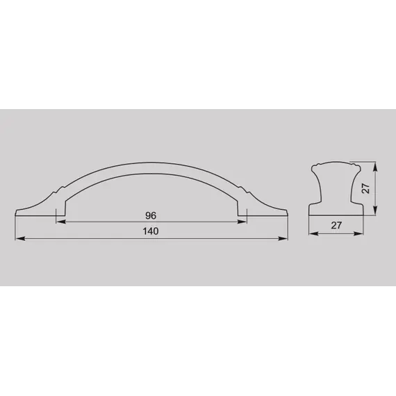 Ручка-скоба FS-144 096 бронза старая (ТЗ) - 2