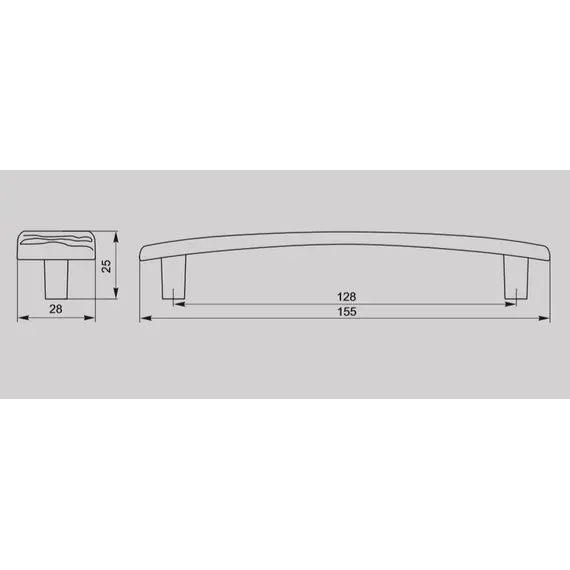 Ручка-скоба FS-189 128 бронза старая (ТЗ) - 2