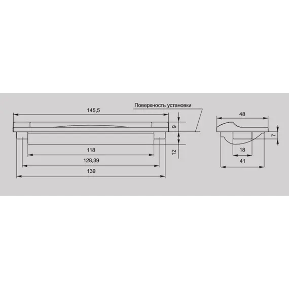 Ручка-раковина FR-006 128 St светлый/St светлый (ТЗ) - 2