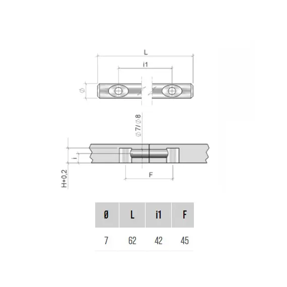 TFD70FZ Дюбель двойной D7x62 мм - 1
