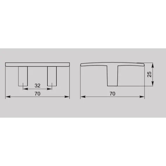 Ручка-модель FM-055 032 Cr матовый (ТЗ) - 2
