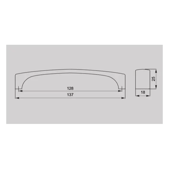 Ручка-скоба FS-037 128 Cr глянцевый (ТЗ) - 2