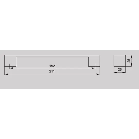 Ручка-скоба FS-043 192 Cr глянцевый (ТЗ) - 2