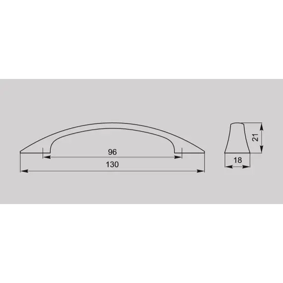 Ручка-скоба FS-046 096 Cr глянцевый (ТЗ) - 2