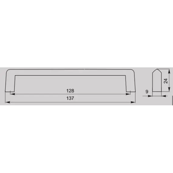 Ручка-скоба FS-184 128 Cr глянцевый (ТЗ) - 2