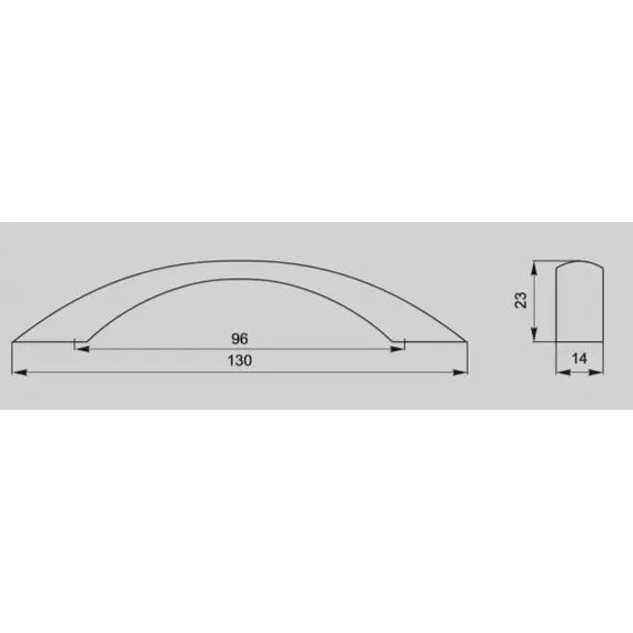 Ручка-скоба S-032 096 St светлый (ТЗ) - 2