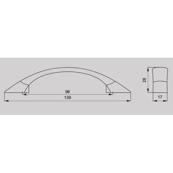 Ручка-скоба S-096 096 граб-накатка/Au (ТЗ) - 2