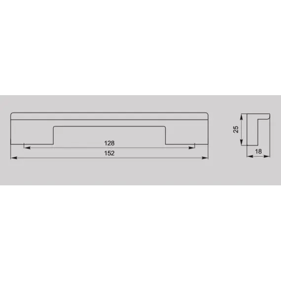 Ручка-скоба S-101 128 St светлый/кромка-венге матовый (ТЗ) - 2