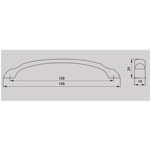 Ручка-скоба FS-042 128 St светлый - 2