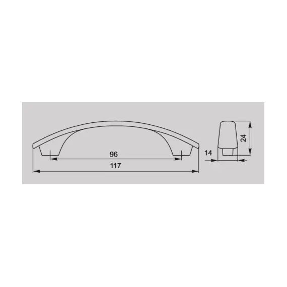 Ручка-скоба FS-059 096 St светлый - 2