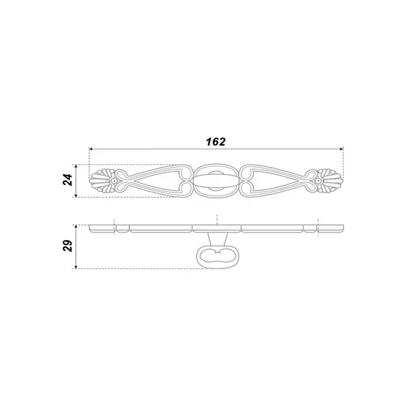 RC026AB.3 Ручка мебельная кнопка, бронза - 2