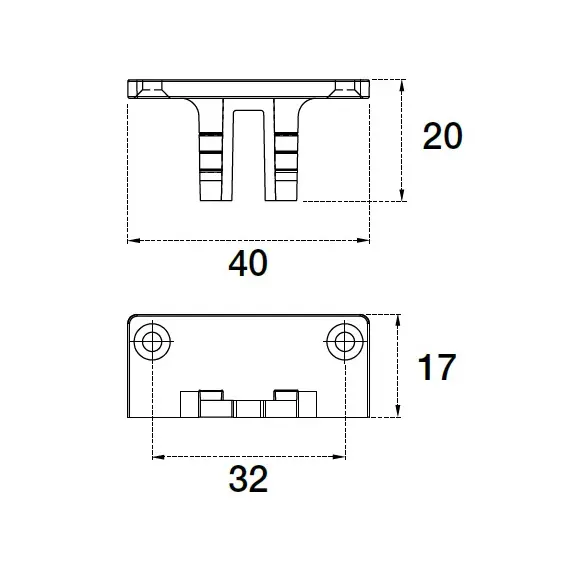 70.101.200.000.200 Крепеж (под саморезы) для профиля Gola - 1