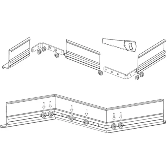 10.999.039.000.000 Комплект скоб (2 шт) для соединения профиля Gola - 2