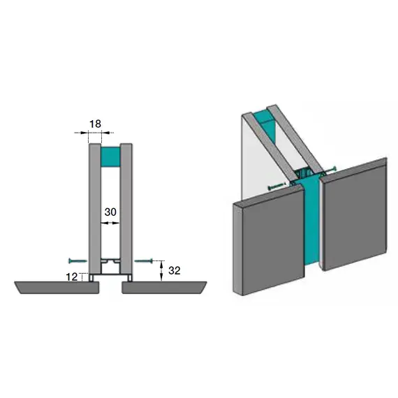 70.1036.801.00.450 Профиль вертикальный средний Gola R=0 - 3