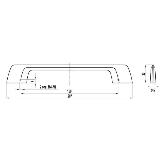 Ручка-скоба FS-106 160 Cr глянцевый - 2