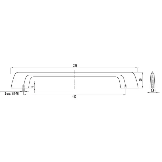 Ручка-скоба FS-106 192 Cr матовый - 2