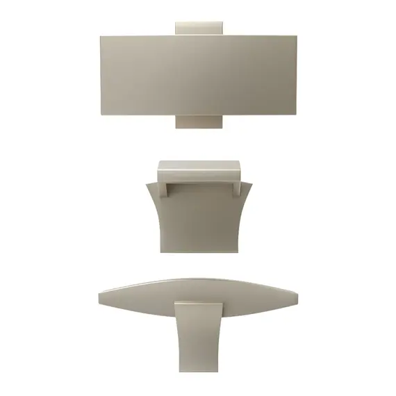 КМ-02 Ручка мебельная кнопка, сатин - 1