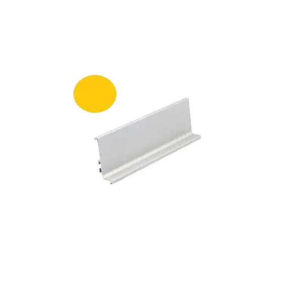 Профиль горизонтальный L-образный, золото анодированный с брашировкой 4200мм арт.PR.03.4464.02.Gold