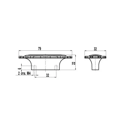 Ручка-модель FM-094 032 старая бронза/белый - 2